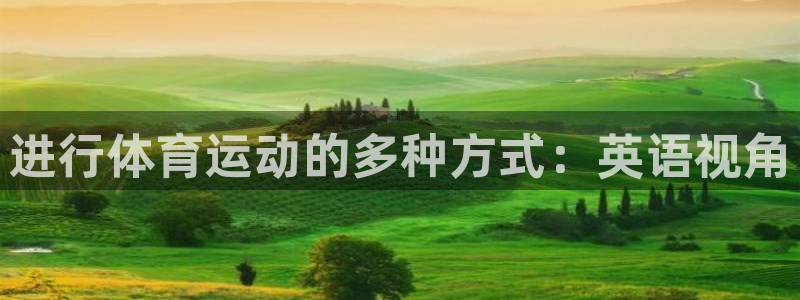 MK体育官网下载：进行体育运动的多种方式：英语视角